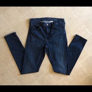 &Denim Shaping Skinny Jeans Women 32x32 Blue Denim